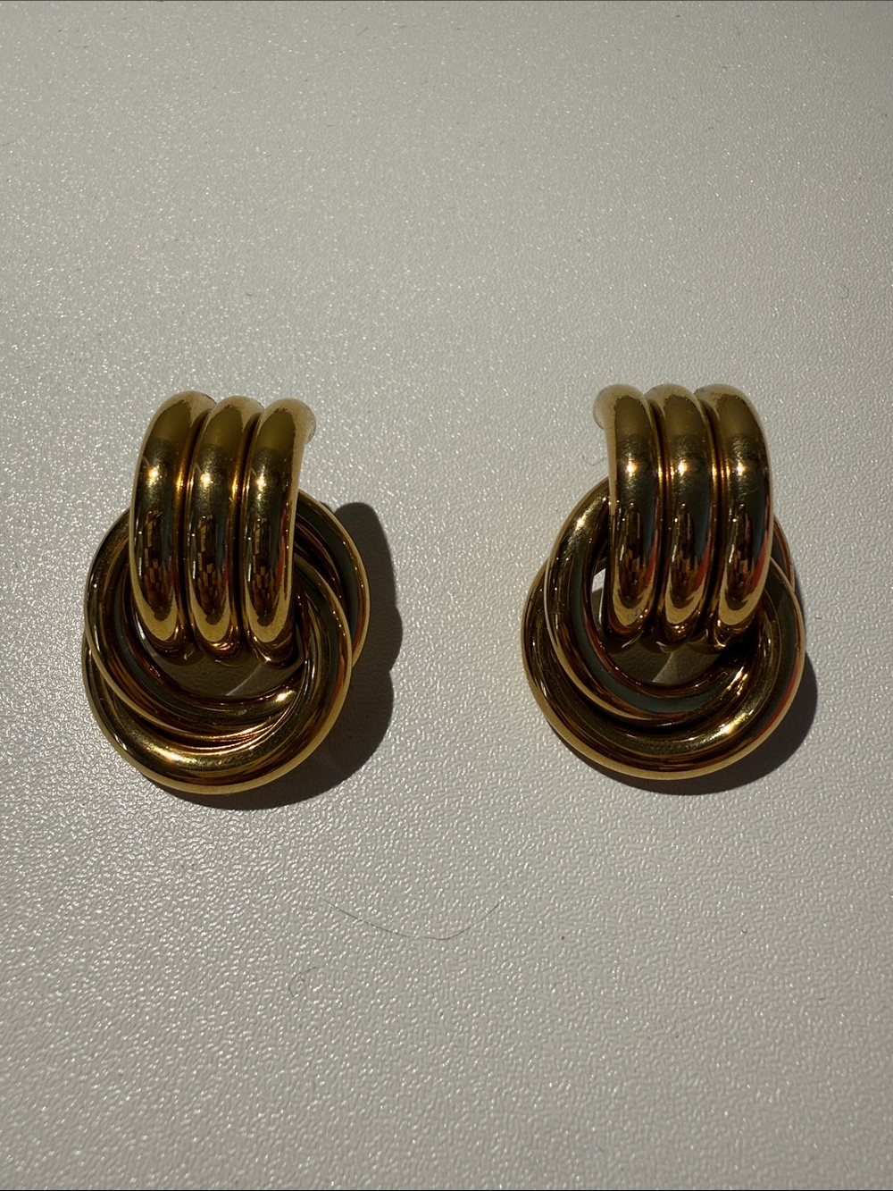 Gold Tone Knot Drop Earrings - Women Jewelry